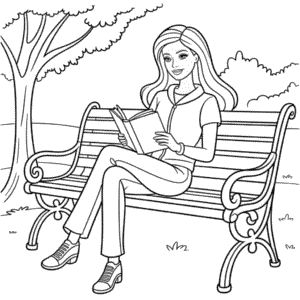 Desenho da Barbie Adulta para Colorir