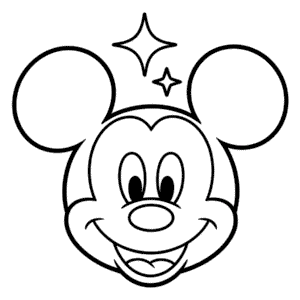 Desenho da Cabeça do Mickey Mouse para Colorir