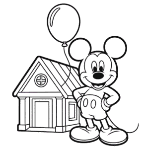 Desenho da Casa do Mickey Mouse para Colorir