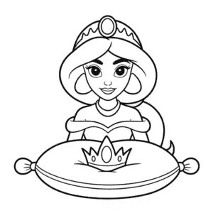 Desenho da Coroa da Princesa Disney para Colorir