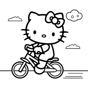 Desenho da Hello Kitty Fofa para Colorir