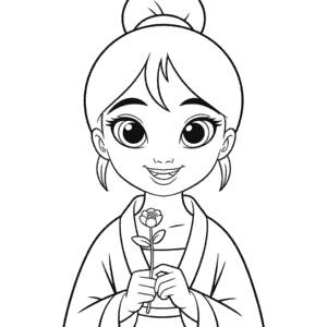 Desenho da Princesa Disney para Colorir