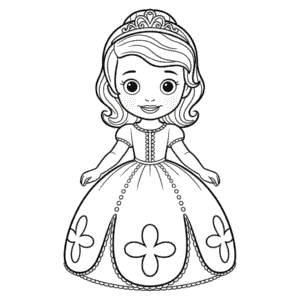 Desenho da Princesa do Disney Junior para Colorir