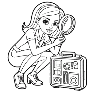 Desenho da Tia Zoey da Barbie Spy Squad para Colorir