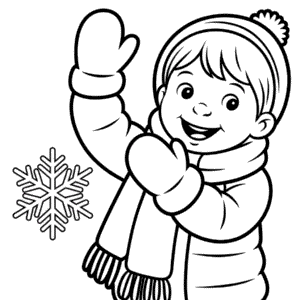 Desenho de Roupas de Inverno para Colorir