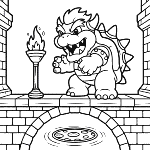 Desenho do Bowser do Mario para Colorir