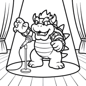 Desenho do Bowser no Filme do Mario para Colorir
