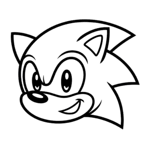 Desenho do Cabeça do Sonic para Colorir