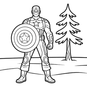 Desenho do Capitão América Soldado do Inverno para Colorir