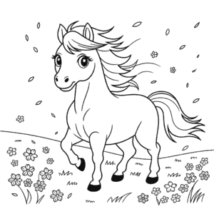 Desenho do Cavalo Anime para Colorir
