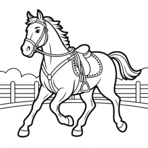 Desenho do Cavalo Avançado para Colorir