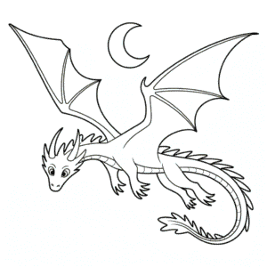 Desenho do Dragão Anime para Colorir