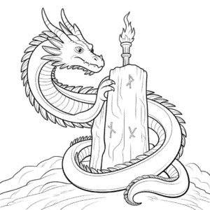 Desenho do Dragão Antigo para Colorir