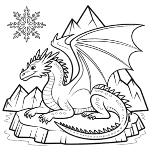 Desenho do Dragão Ártico para Colorir
