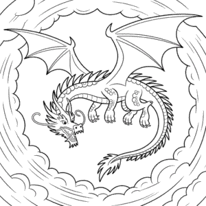 Desenho do Dragão para Avançados para Colorir