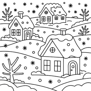 Desenho do Fundo de Natal para Colorir