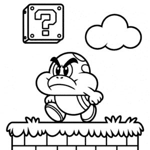 Desenho do Goomba do Mario para Colorir