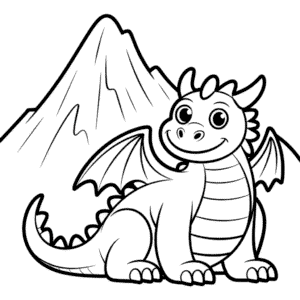 Desenho do Grande Dragão para Colorir