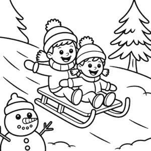 Desenho do Inverno Infantil para Colorir