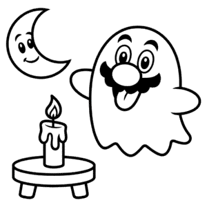 Desenho do Mario Boo para Colorir