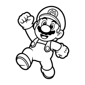 Desenho do Mario Vencedor para Colorir
