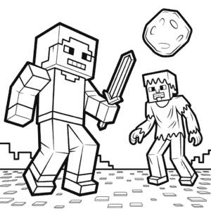 Desenho do Minecraft Difícil para Colorir