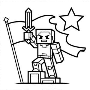 Desenho do Minecraft Lenda para Colorir