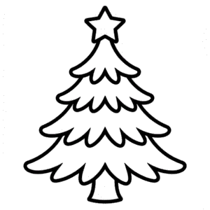 Desenho do Natal em Branco para Colorir