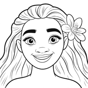 Desenho do Rosto da Princesa Disney para Colorir
