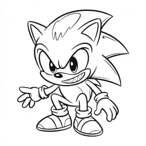 Desenho do Sonic Assustador para Colorir