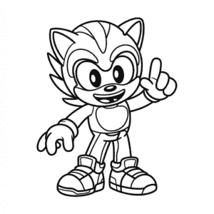 Desenho do Sonic Darkspine para Colorir