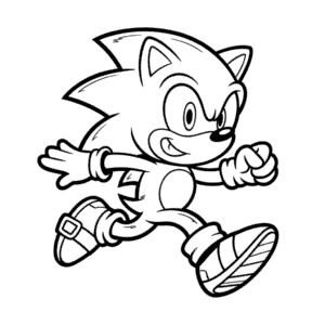 Desenho do Sonic Grátis para Colorir