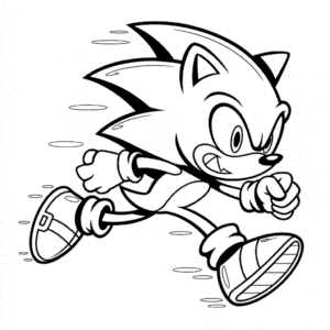 Desenho do Sonic Hiper Negro para Colorir