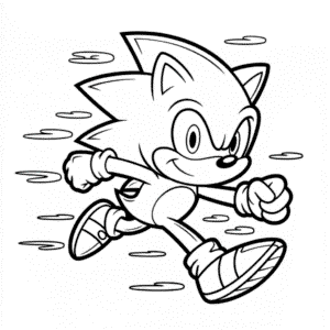 Desenho do Sonic Realista para Colorir