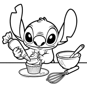 Desenho do Stitch Padeiro para Colorir