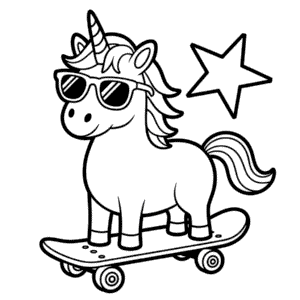 Desenho do Unicórnio Legal para Colorir