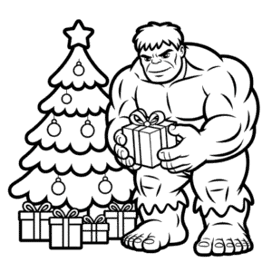 Desenho do Vingador do Natal para Colorir