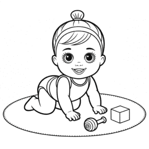 Desenho da Barbie Bebê para Colorir