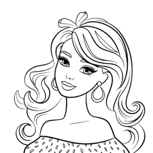 Desenho da Barbie Feminina para Colorir