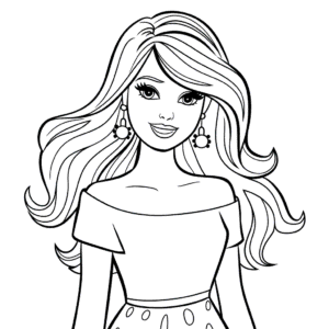 Desenho da Barbie para Colorir