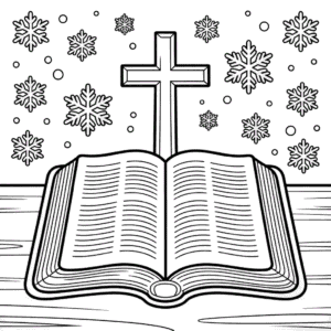 Desenho da Bíblia de Inverno para Colorir