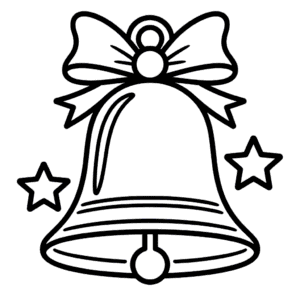 Desenho da Campainha de Natal para Colorir