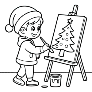 Desenho de Arte Natalina para Colorir