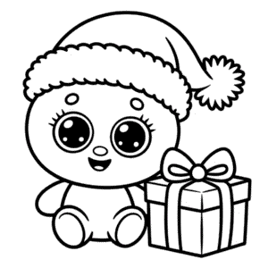 Desenho do Beanie Boo Natalino para Colorir