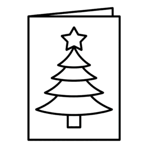 Desenho do Cartão de Natal para Colorir