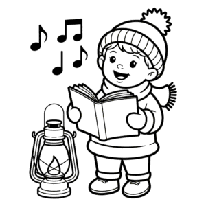 Desenho do Coral de Natal para Colorir