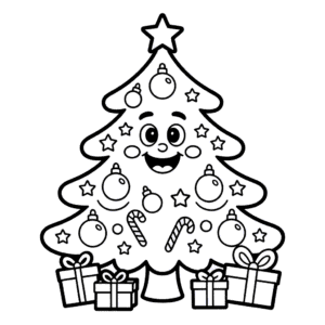 Desenho do Desenho Animado de Natal para Colorir