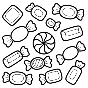 Desenho do Doce de Natal para Colorir