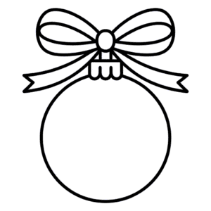 Desenho do Enfeite Simples de Natal para Colorir