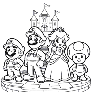 Desenho do Grupo Mario para Colorir